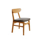 Dining Chairs Kitchen Chair Natural Wood Linen Fabric Cafe Lounge Chairs - Cosy Abode