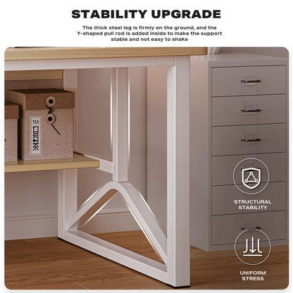 Computer Desk Table Bookshelf Integrated Table Bedroom Students Home Study Table - Cosy Abode