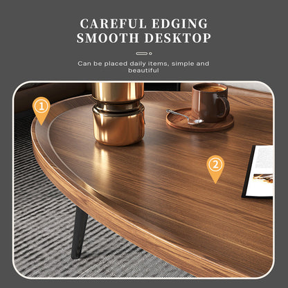 Coffee Table Living Room Accent Oval Table Contemporary Style Leisure Tea Table - Cosy Abode