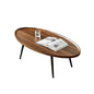 Coffee Table Living Room Accent Oval Table Contemporary Style Leisure Tea Table - Cosy Abode