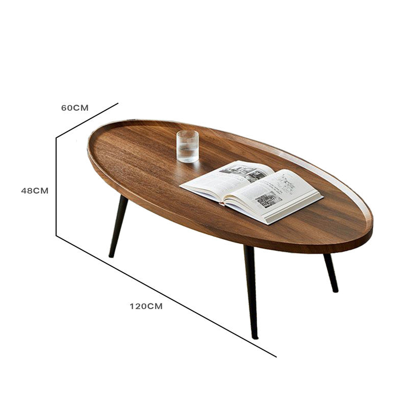 Coffee Table Living Room Accent Oval Table Contemporary Style Leisure Tea Table - Cosy Abode
