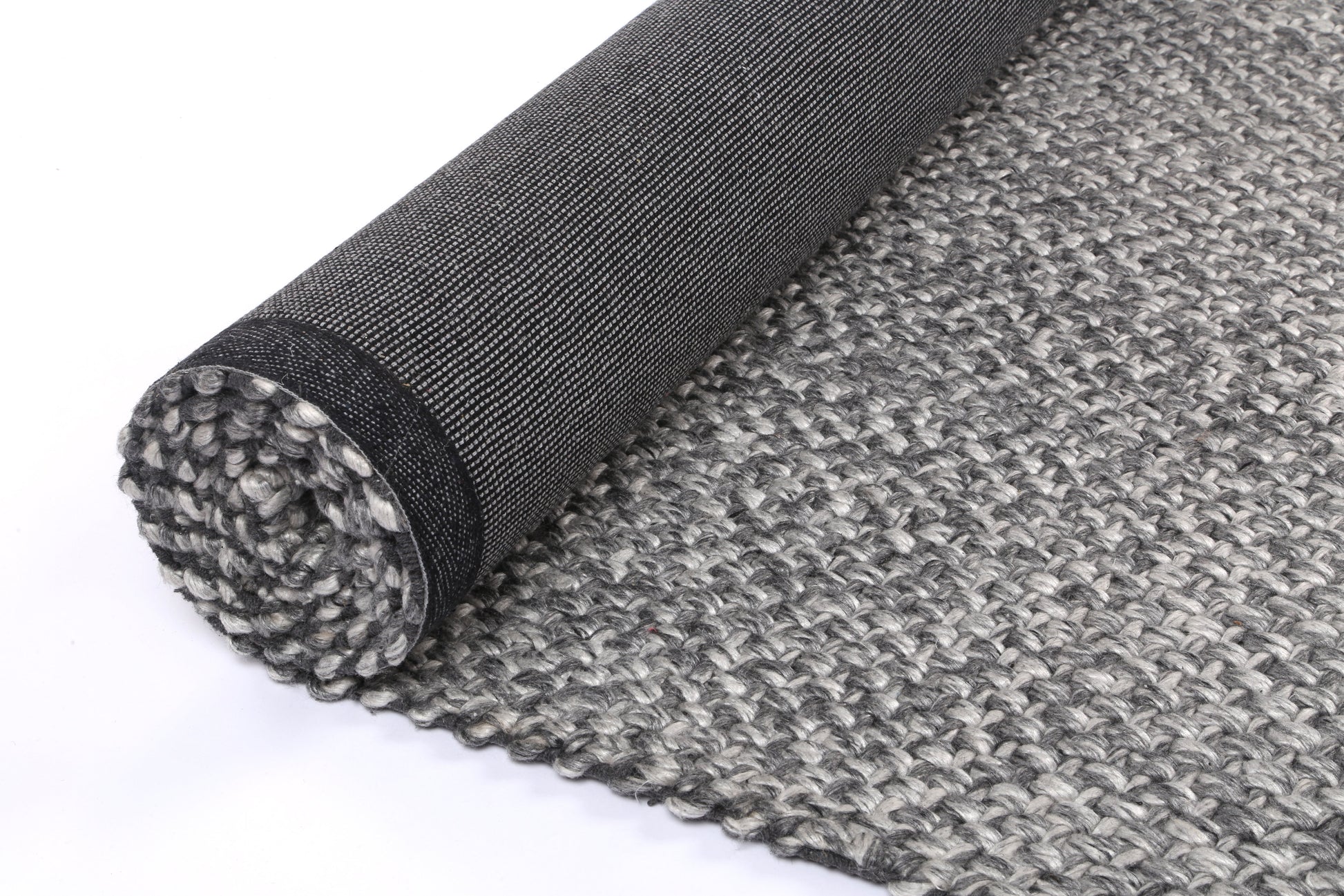 Harlow Chignon Charcoal Wool Blend Rug 160x230 - Cosy Abode