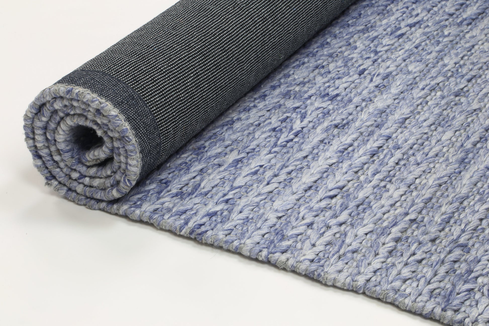 Harlow Cue Blue Wool Blend Rug 160x230 - Cosy Abode
