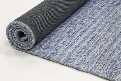 Harlow Cue Blue Wool Blend Rug 160x230 - Cosy Abode