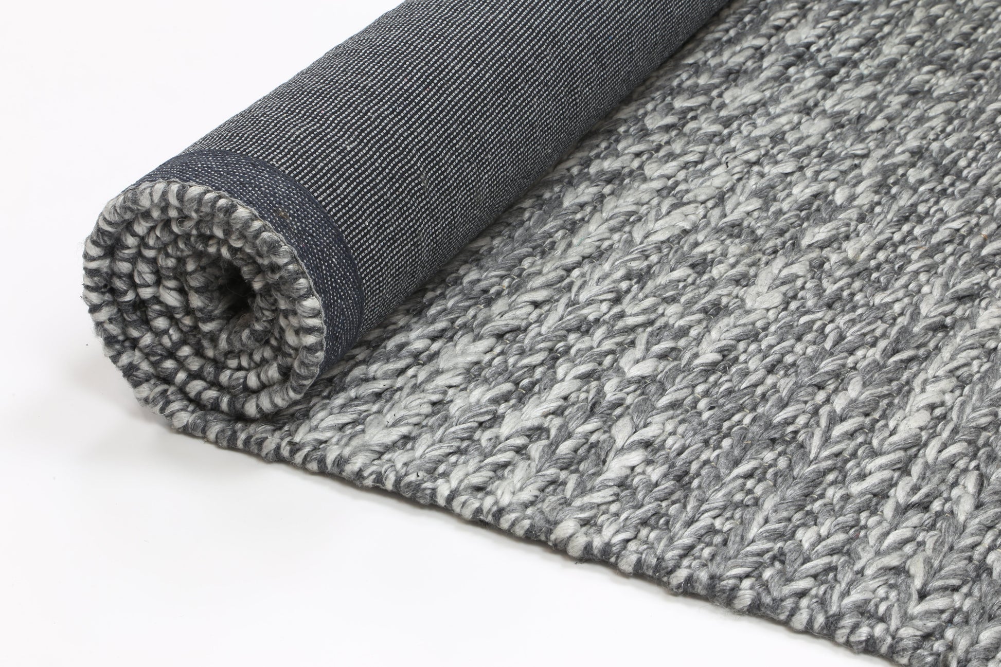 Harlow Cue Charcoal Wool Blend Rug 160x230 - Cosy Abode
