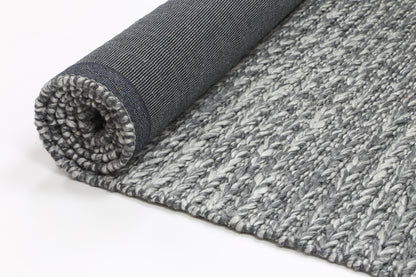 Harlow Cue Charcoal Wool Blend Rug 160x230 - Cosy Abode