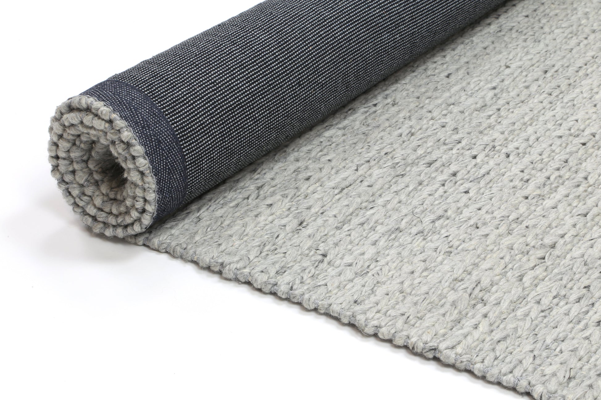 Harlow Cue Grey Wool Blend Rug 160x230 - Cosy Abode