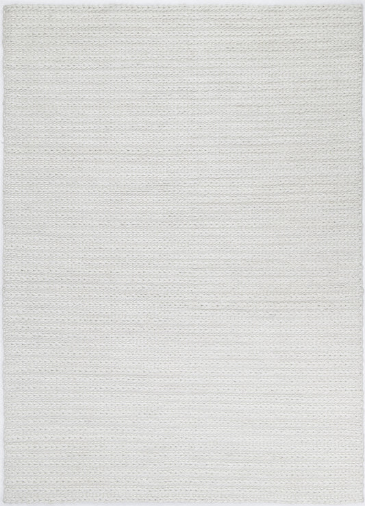 Harlow Cue White Wool Blend Rug 160x230 - Cosy Abode