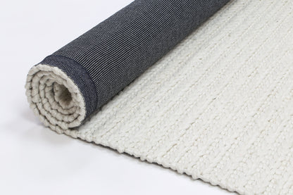 Harlow Cue White Wool Blend Rug 160x230 - Cosy Abode