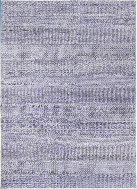 Harlow Grace Blue Wool Blend Rug 160x230 - Cosy Abode