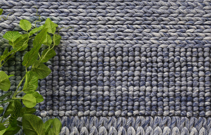 Harlow Grace Blue Wool Blend Rug 160x230 - Cosy Abode