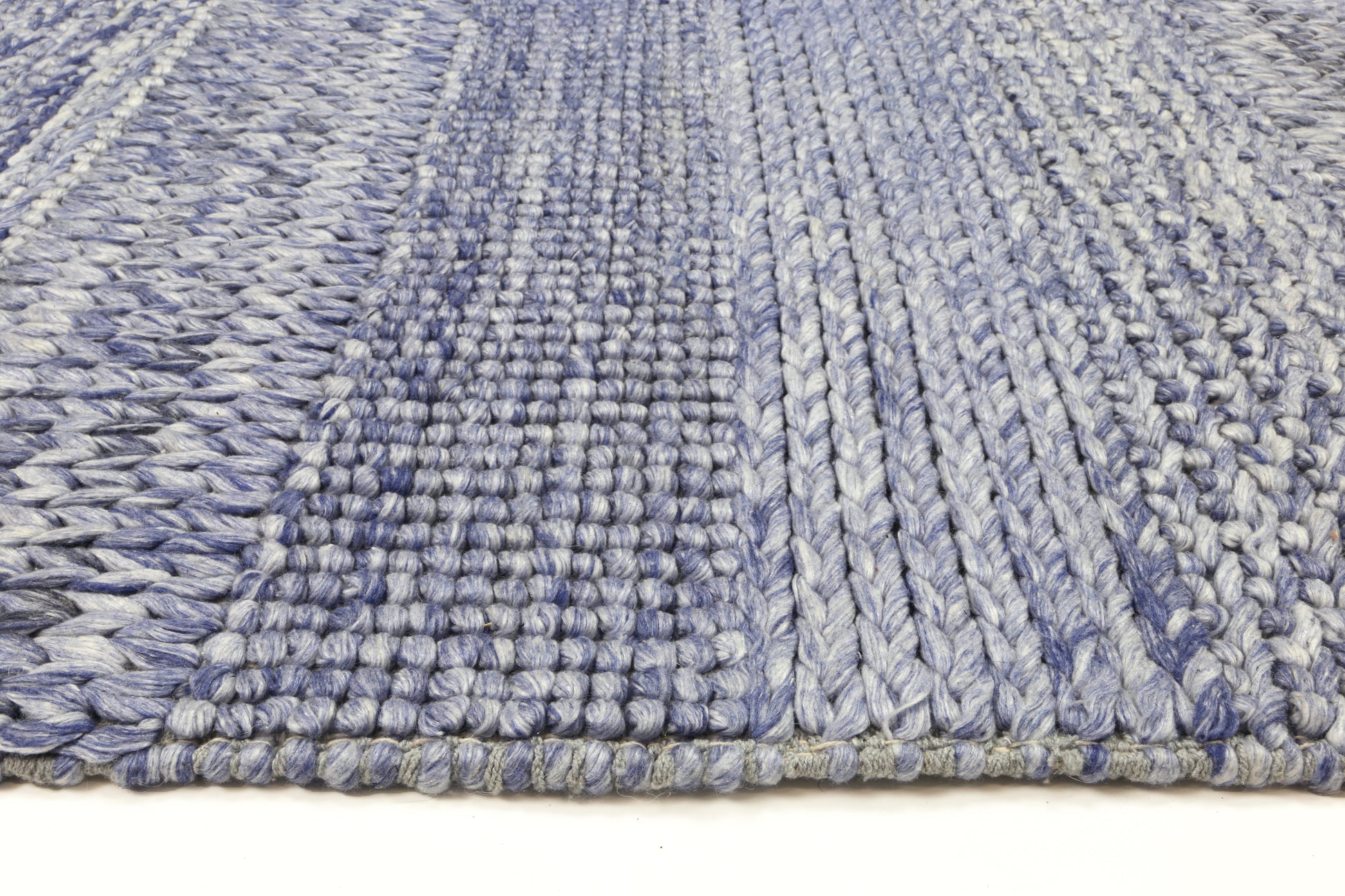 Harlow Grace Blue Wool Blend Rug 160x230 - Cosy Abode