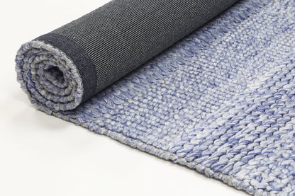 Harlow Grace Blue Wool Blend Rug 160x230 - Cosy Abode