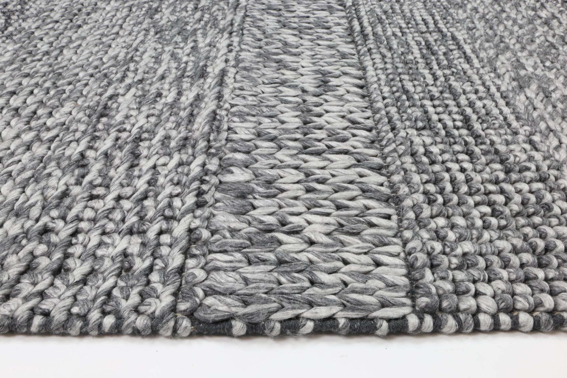 Harlow Grace Charcoal Wool Blend Rug 160x230 - Cosy Abode