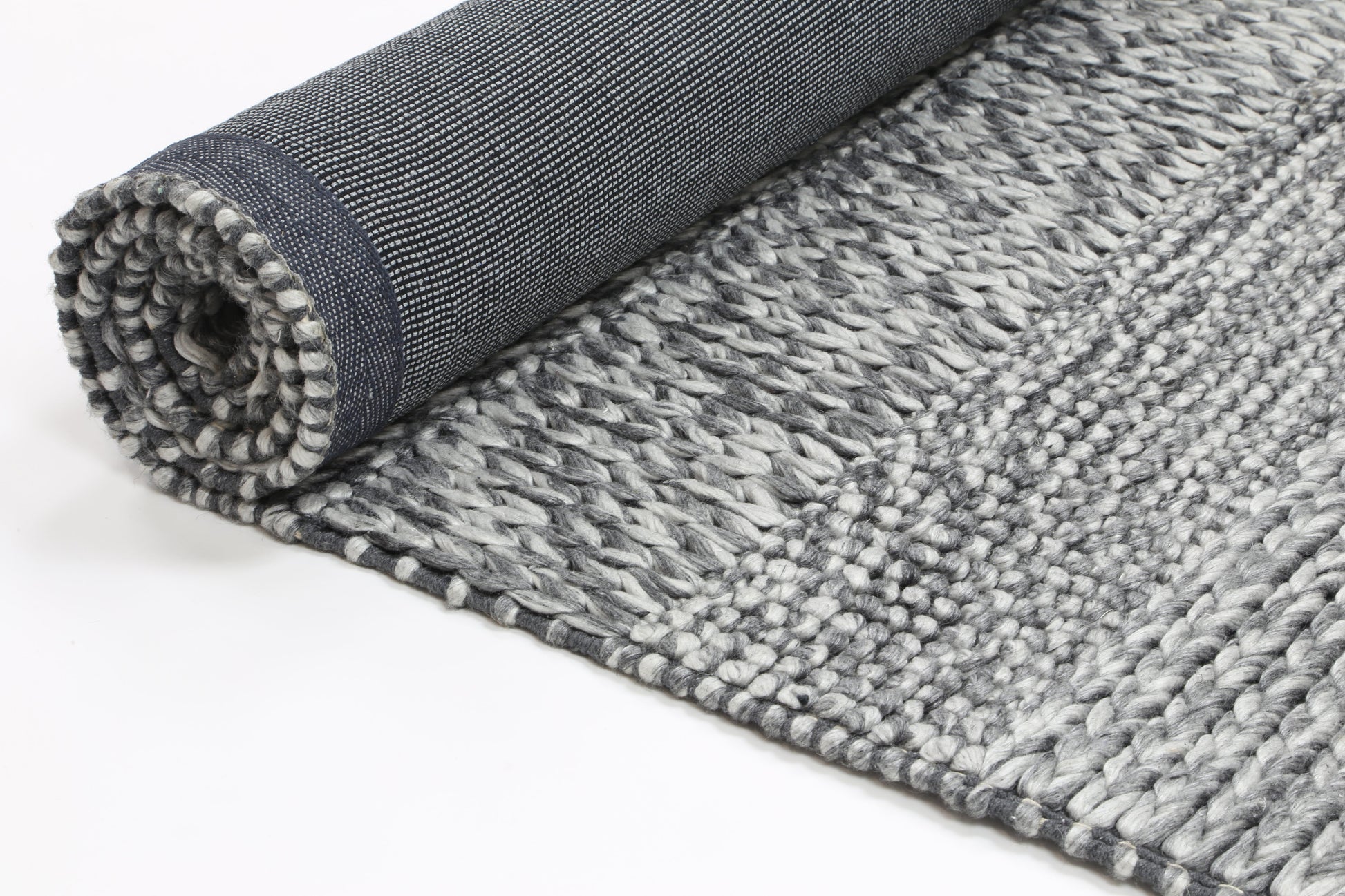 Harlow Grace Charcoal Wool Blend Rug 160x230 - Cosy Abode