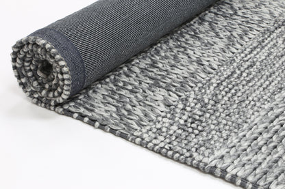 Harlow Grace Charcoal Wool Blend Rug 160x230 - Cosy Abode