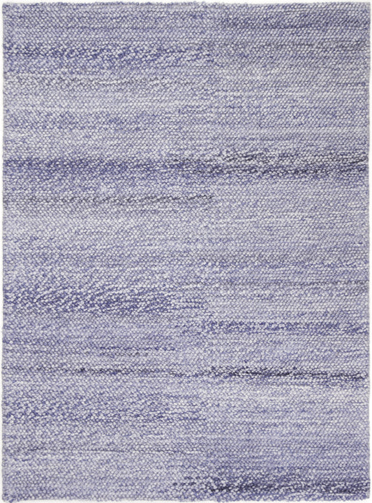 Harlow Loopy Blue Wool Blend Rug 160x230 - Cosy Abode