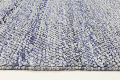 Harlow Loopy Blue Wool Blend Rug 160x230 - Cosy Abode