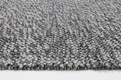 Harlow Loopy Charcoal Wool Blend Rug 160x230 - Cosy Abode