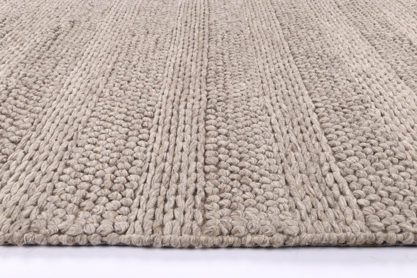 Harlow Ringlets Camel Wool Blend Rug 160x230 - Cosy Abode