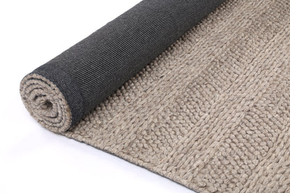 Harlow Ringlets Camel Wool Blend Rug 160x230 - Cosy Abode