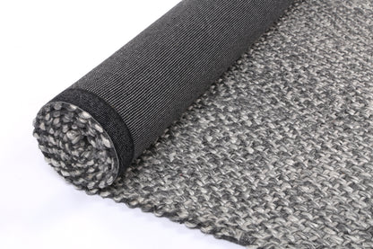 Harlow Chignon Charcoal Wool Blend Rug 200x290 - Cosy Abode