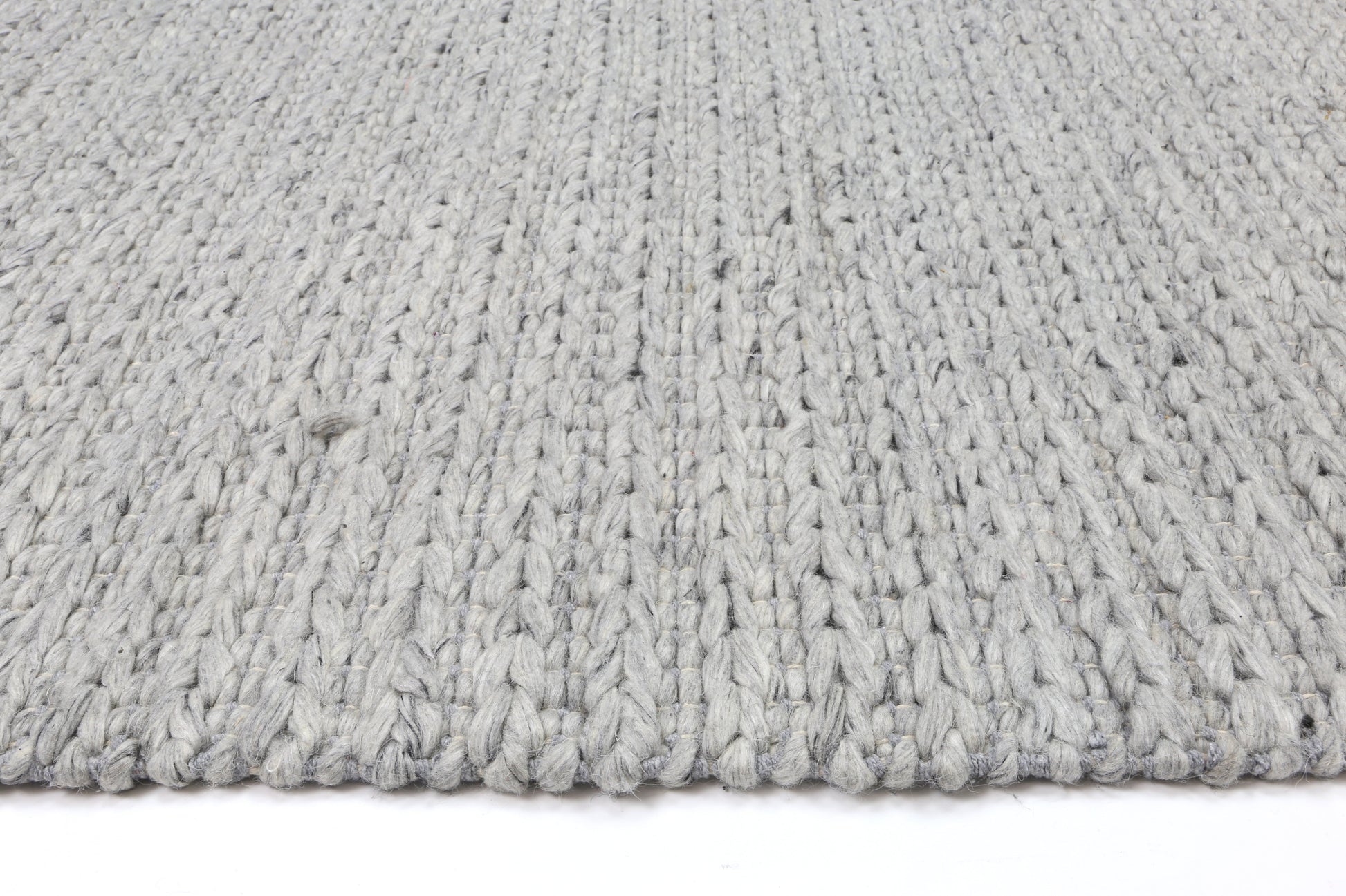 Harlow Cue Grey Wool Blend Rug 200x290 - Cosy Abode
