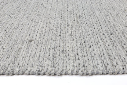 Harlow Cue Grey Wool Blend Rug 200x290 - Cosy Abode