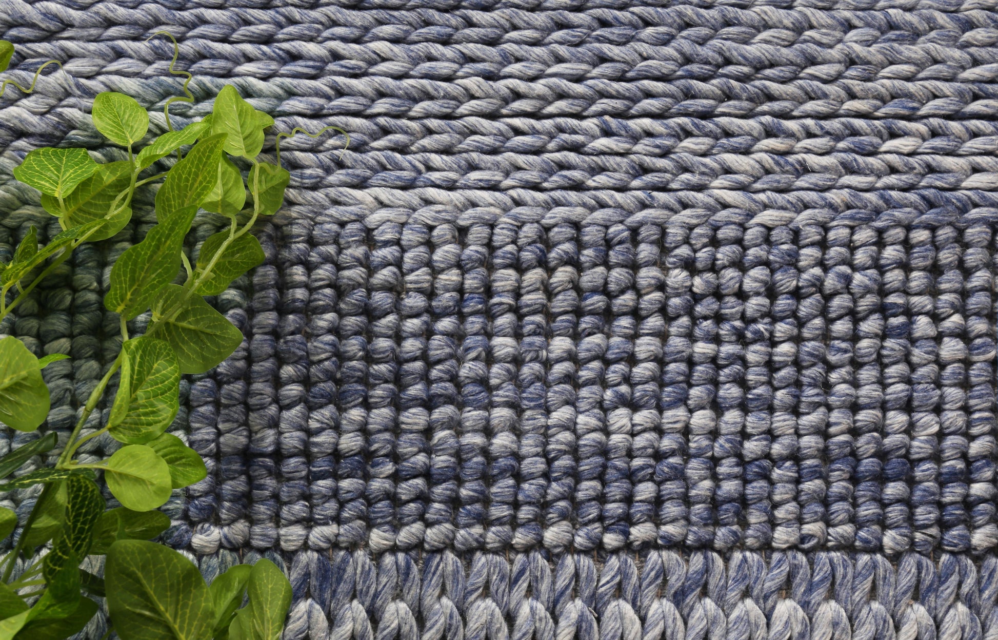 Harlow Grace Blue Wool Blend Rug 200x290 - Cosy Abode