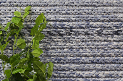 Harlow Cue Blue Wool Blend Rug 240x330 - Cosy Abode