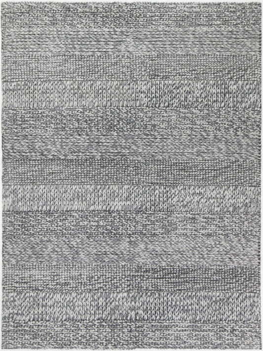 Harlow Grace Charcoal Wool Blend Rug 240x330 - Cosy Abode