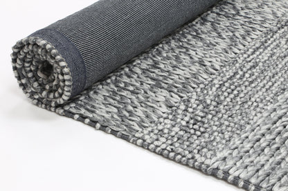 Harlow Grace Charcoal Wool Blend Rug 240x330 - Cosy Abode