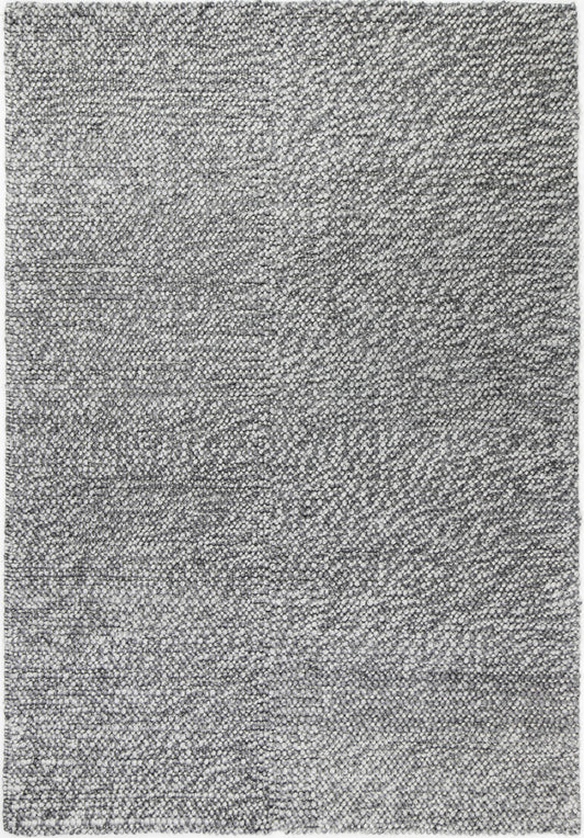 Harlow Loopy Charcoal Wool Blend Rug 240x330 - Cosy Abode