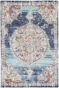 hollow-medalion-transitional-navy-multi-rug 80x300 - Cosy Abode