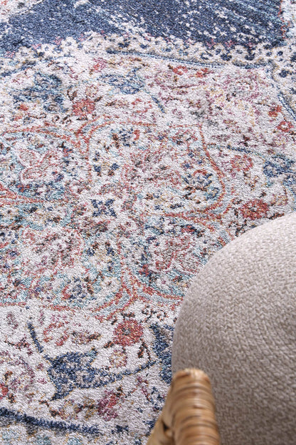 hollow-medalion-transitional-navy-multi-rug 80x300 - Cosy Abode