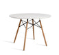 Round Kitchen Table for 2-4 People 80cm diameter - MDF & Wood - Cosy Abode
