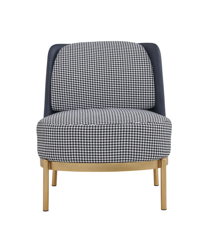 Cecily Upholstered Slipper Chair armchair in deep blue - Cosy Abode