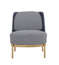 Cecily Upholstered Slipper Chair armchair in deep blue - Cosy Abode