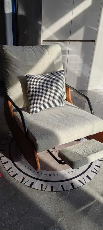 Home rocking chair adult recliner couch couch lounger Living room balcony lounger single casual retro chair - Cosy Abode