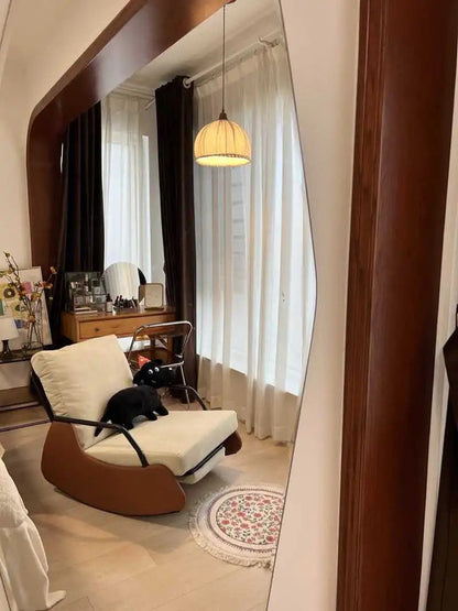 Home rocking chair adult recliner couch couch lounger Living room balcony lounger single casual retro chair - Cosy Abode