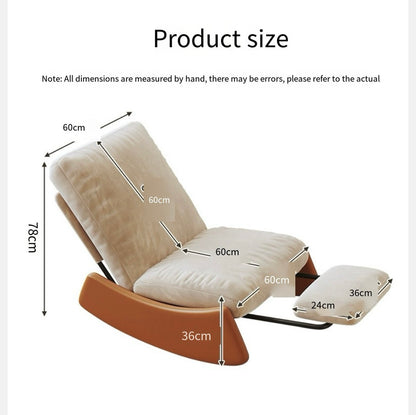 Home rocking chair adult recliner couch couch lounger Living room balcony lounger single casual retro chair - Cosy Abode