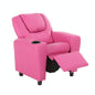 Oliver Kids Recliner Chair Sofa Children Lounge Couch PU Armchair - Pink - Cosy Abode