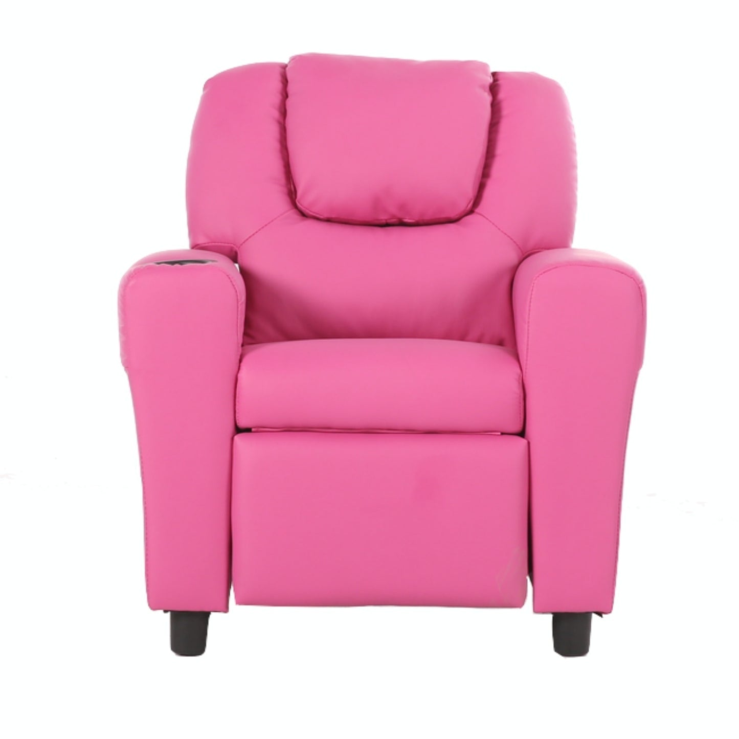 Set of 4 Oliver Kids Recliner Chair Sofa Children Lounge Couch PU Armchair Pink - Cosy Abode