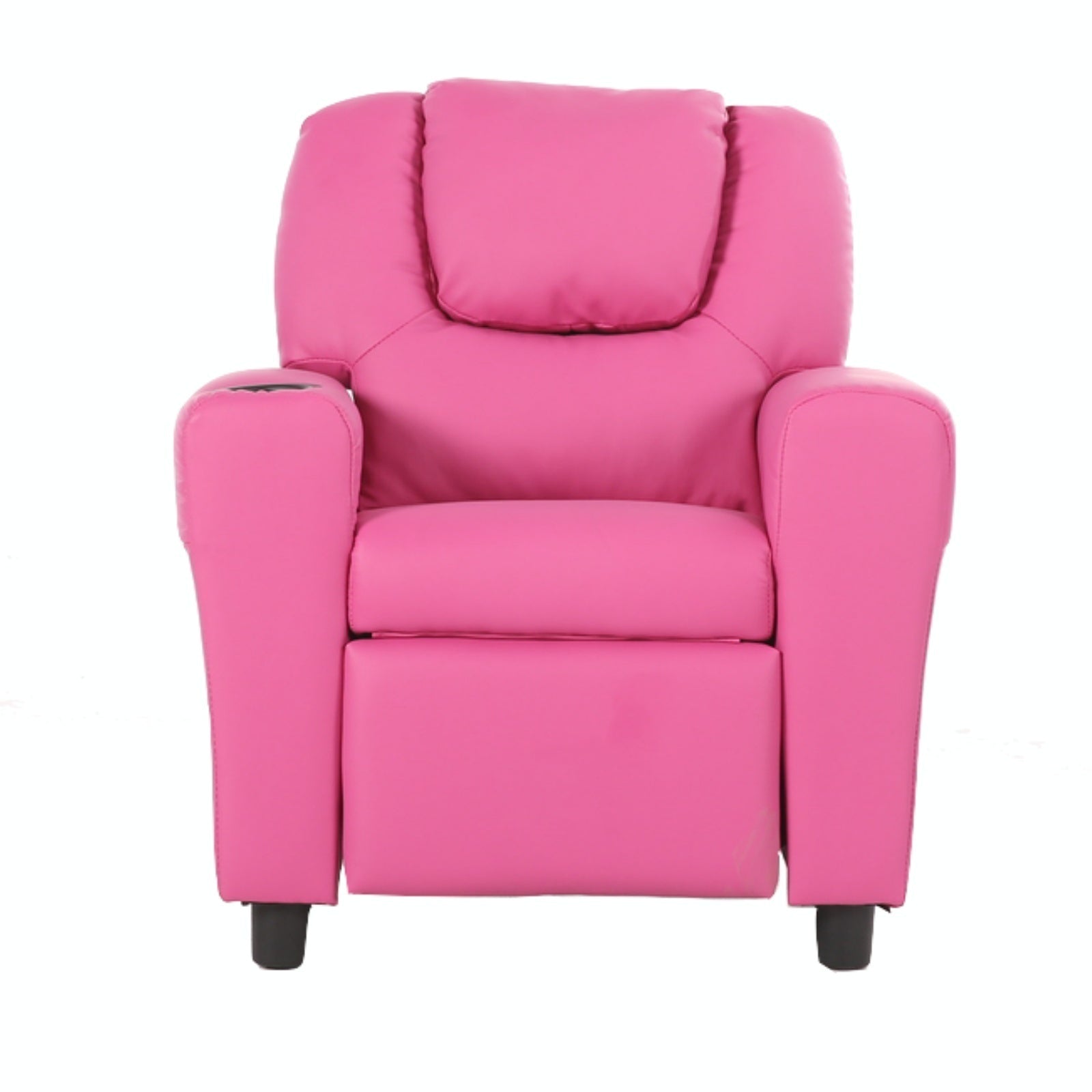 Set of 4 Oliver Kids Recliner Chair Sofa Children Lounge Couch PU Armchair Pink - Cosy Abode