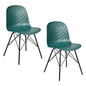 Set of 2 Modern Republica Dining Chair Living Office Furniture Seat Scandi - Dark Green - Cosy Abode
