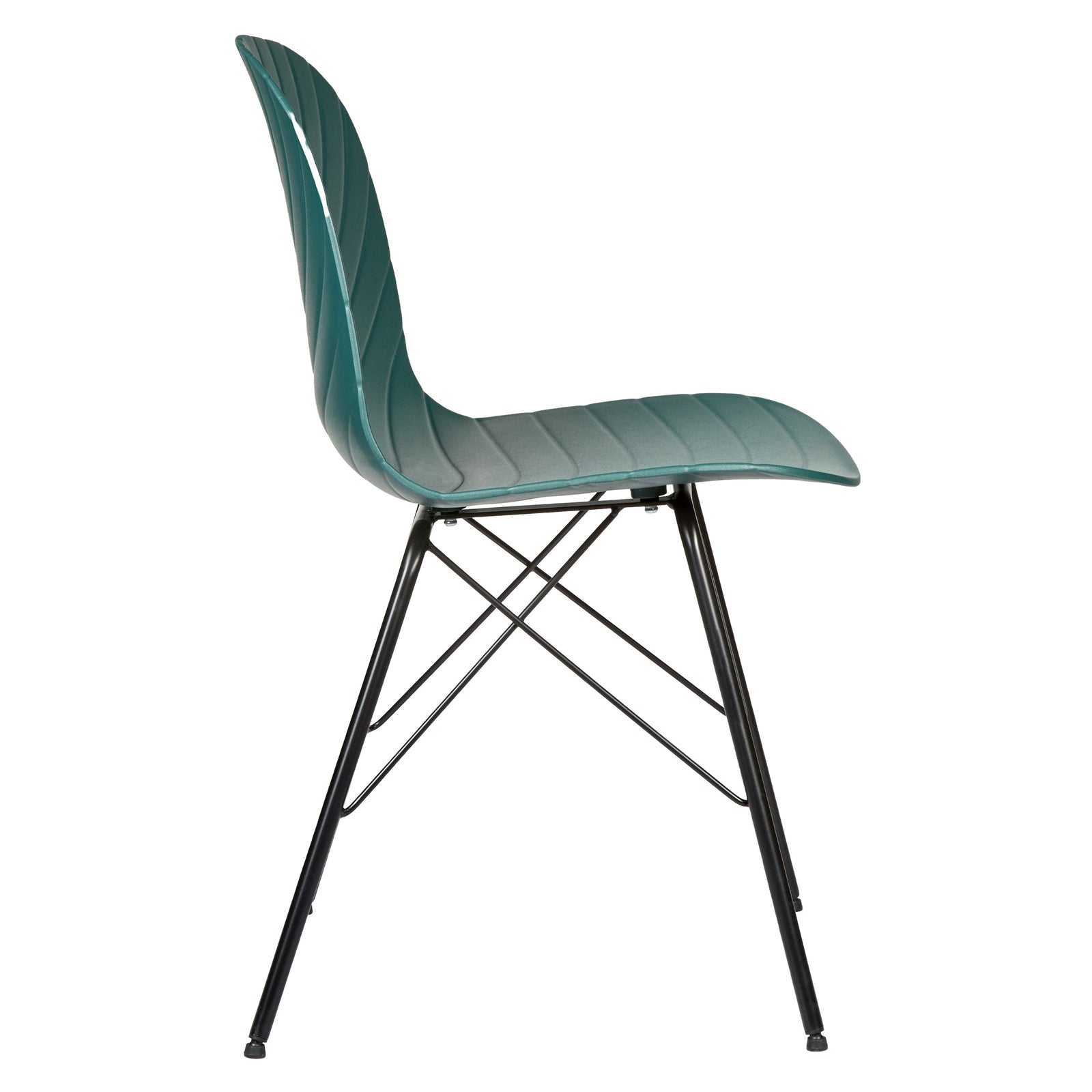 Set of 2 Modern Republica Dining Chair Living Office Furniture Seat Scandi - Dark Green - Cosy Abode