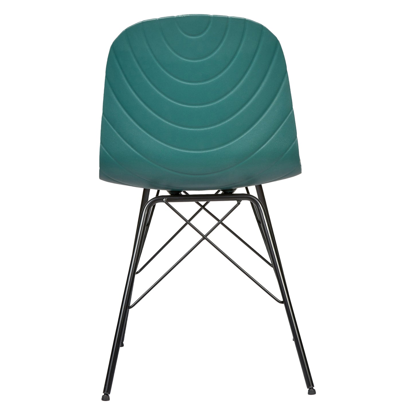 Set of 2 Modern Republica Dining Chair Living Office Furniture Seat Scandi - Dark Green - Cosy Abode
