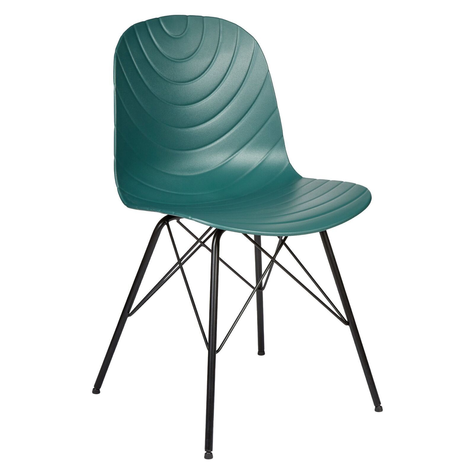 Set of 4 Modern Republica Dining Chair Office Furniture Seat Scandi Dark Green - Cosy Abode