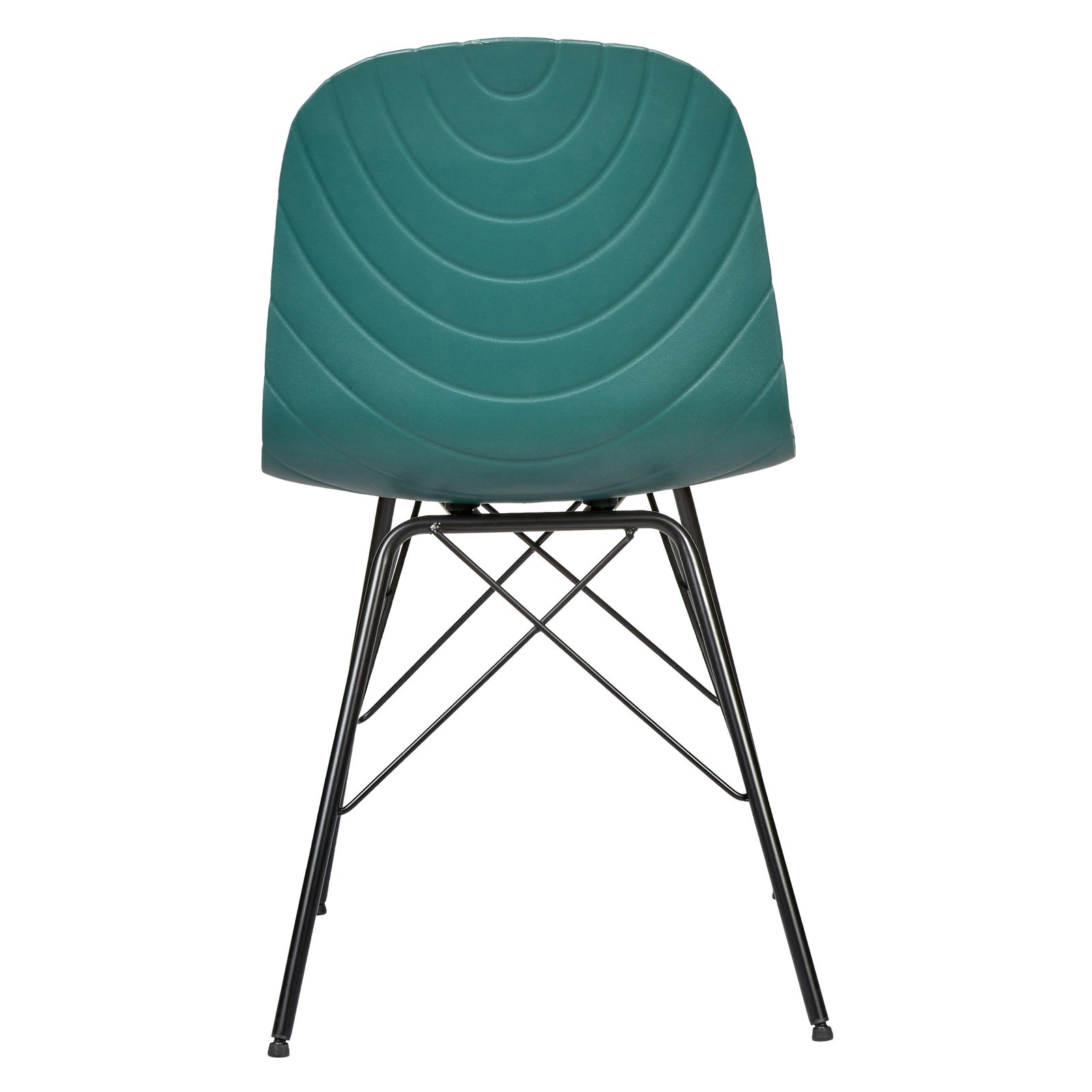 Set of 4 Modern Republica Dining Chair Office Furniture Seat Scandi Dark Green - Cosy Abode