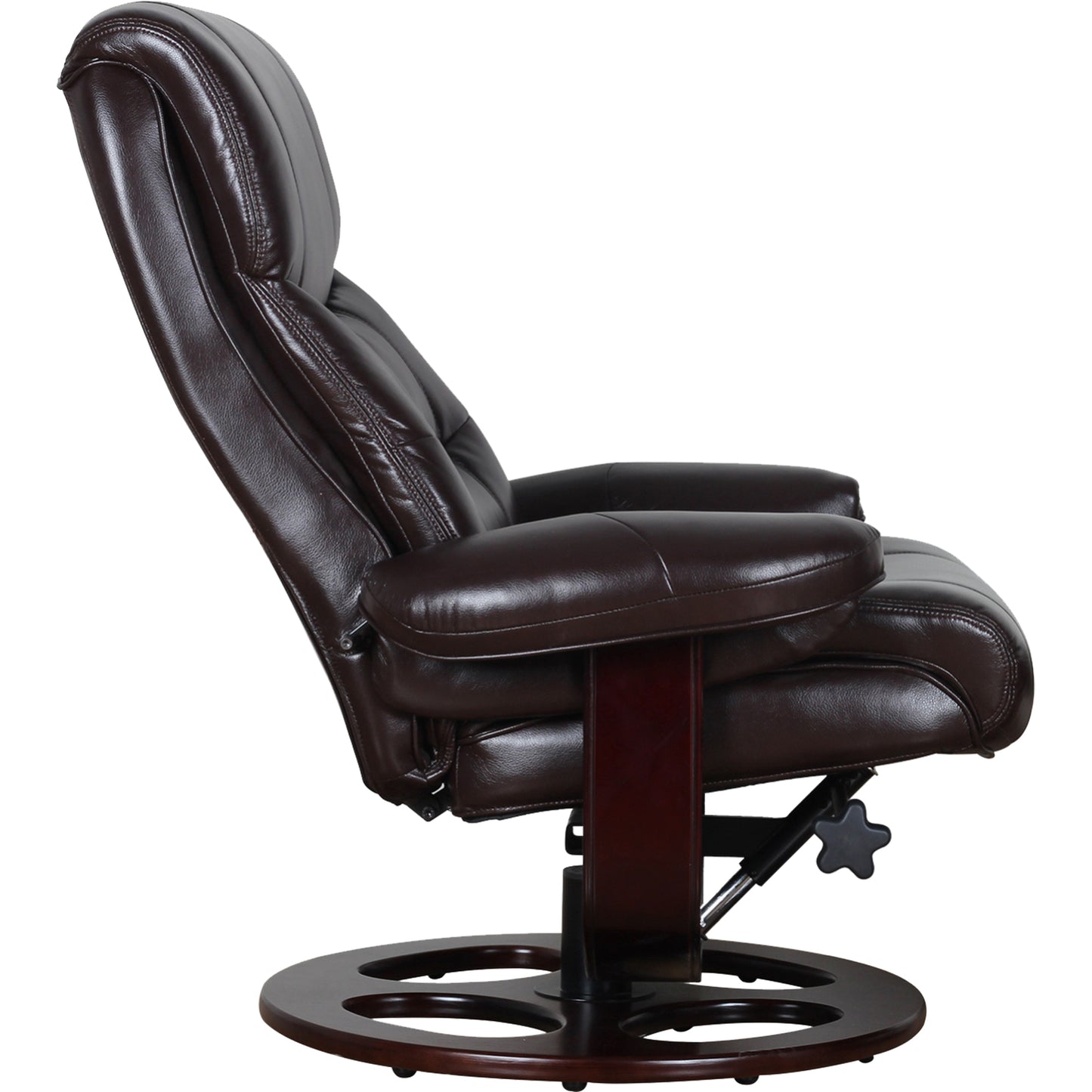 Julio Faux Leather Premium Reclining Lounge Arm Chair w/ Ottoman Swivel Sofa - Cosy Abode